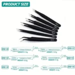6pcs Precision Long Tweezers Set ESD Anti-Static Stainless SteelTweezers Repair Tools For Electronics Repair Soldering Craft - Image 4