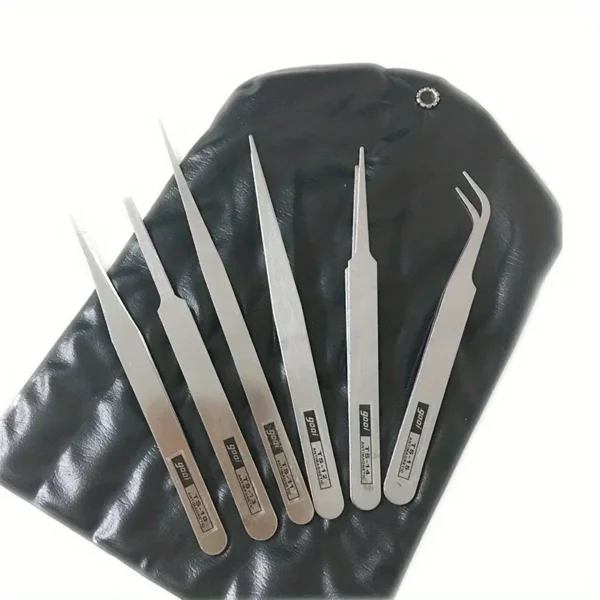 6-piece stainless steel tweezers Ts-15 succulent plant DIY elbow tweezers gooi tweezers set - Image 2