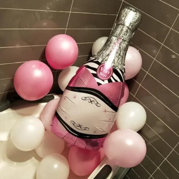 Pink Balloon Champagne Bowknot Wine Cup Wedding Birthday Party Decoration Adult Children Balloon Event Party Supplies - Image 2