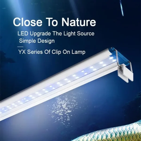 Extensible Waterproof Clip on Lamp For Fish Tank Super Slim LED Aquarium Lighting Aquatic Plant Light - Image 1