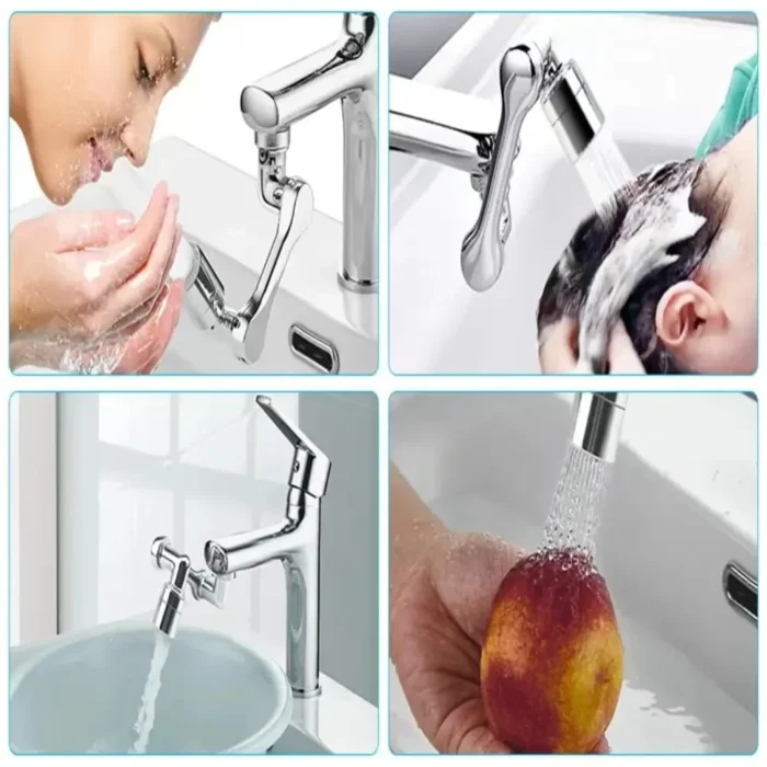 kf-Sd1a89a4afb7849cca64b0513b26d0753k New Universal Rotation Extender Faucet Aerator Plastic Splash Filter Kitchen Tap Washbasin Faucets Bubbler Nozzle Robotic Arm - Image 6