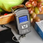 1pc Black 50kg Portable Electronic Portable Luggage Scale LCD Digital Display Screen Express Delivery Scale Hook Mini Scale - Image 5