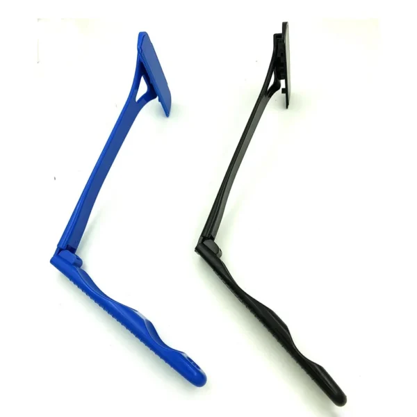 Long Handle Folding Shaver for Men Body Back Hair Trimmer Body Leg Razor Shaver Hair Removal Tool with 5Pcs Replaceable Blades - Image 4