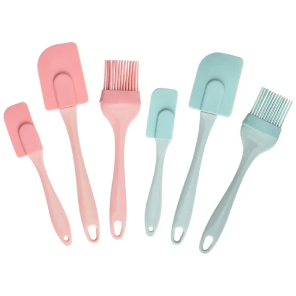 3Pcs Non-Stick Silicone Cream Scraper Bread Cake Butter Spatula Mixer Oil Brush With PP Handle Cake Spatula Kitchen Baking Tool - Image 6