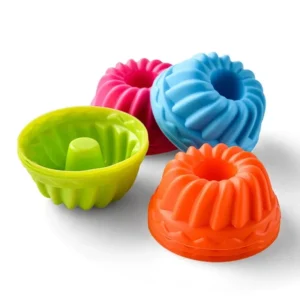 6Pcs Silicone Cake Molds Muffin Cake Cups Egg Tart Cupcake Dessert Baking Mold Bakeware Tools Color Random