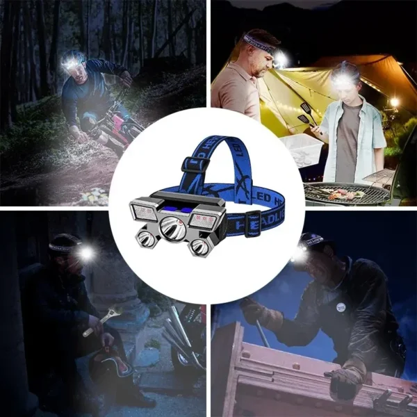 Powerful Rechargeable Head Flashlight for Fishing Led Headlamp Nitecore Camping Headlights Hunting Torch Hiking Front Lanterns - Image 1