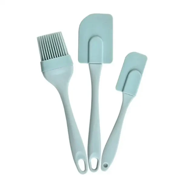 3Pcs Non-Stick Silicone Cream Scraper Bread Cake Butter Spatula Mixer Oil Brush With PP Handle Cake Spatula Kitchen Baking Tool - Image 3