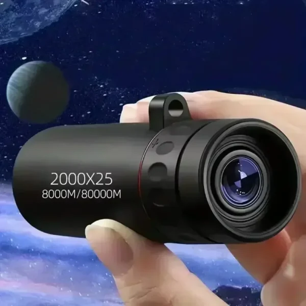 Mini Portable 2000x25 HD Monocular Telescope Mobile Phone Telescope with Holder Camping Hunting Birdwatching Telescope - Image 1