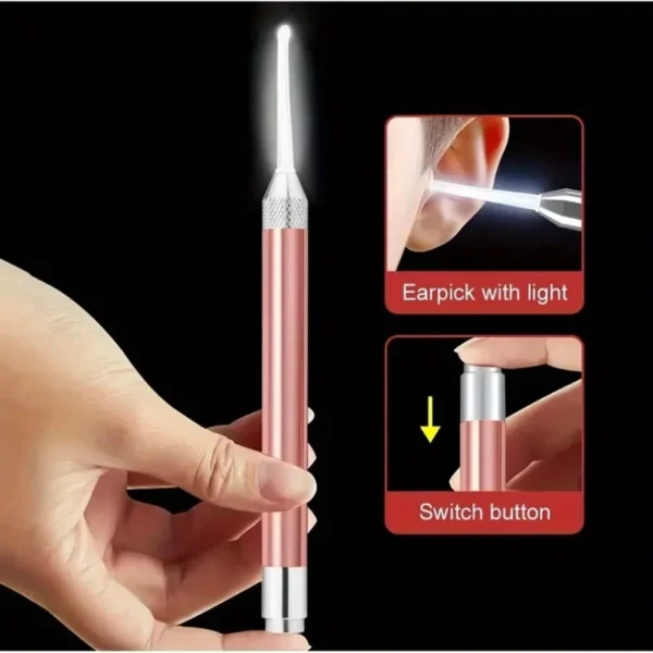 Luminous Ear Scoop, Stainless Steel Ear Scoop with Light, Luminous Ear Cleaner, Visual Ear Picking Tool - Image 5