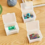 2/4PCS Small Semi-Transparent Plastic Cards Cases Folder Matte Flip-Top Jewelry Box Accessories Storage Organize Packaging Boxes - Image 5