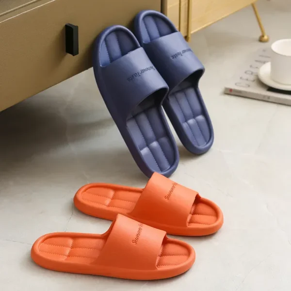Men And Women Super Soft Eva Thick Platform Slides Minimalist And Comfortable Indoor Bathroom Non Slip Slippers Women Slippers - Image 4