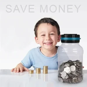 1PC Electronic Piggy Bank Counter Coin Digital LCD Counting Coin Money Saving Box Jar Coins Storage Box For USD EURO Money Gifts