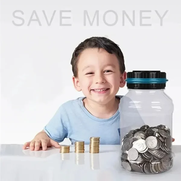1PC Electronic Piggy Bank Counter Coin Digital LCD Counting Coin Money Saving Box Jar Coins Storage Box For USD EURO Money Gifts - Image 6