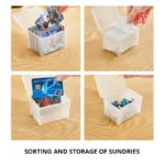 2/4PCS Small Semi-Transparent Plastic Cards Cases Folder Matte Flip-Top Jewelry Box Accessories Storage Organize Packaging Boxes - Image 4