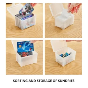 2/4PCS Small Semi-Transparent Plastic Cards Cases Folder Matte Flip-Top Jewelry Box Accessories Storage Organize Packaging Boxes