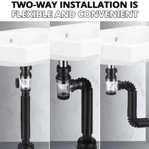 Flip Top Anti-Odor Drain Pipe Set Kitchen Sink Drain Retractable Deodorizing Filter Flexible Downspout Bathroom Anti Clogging