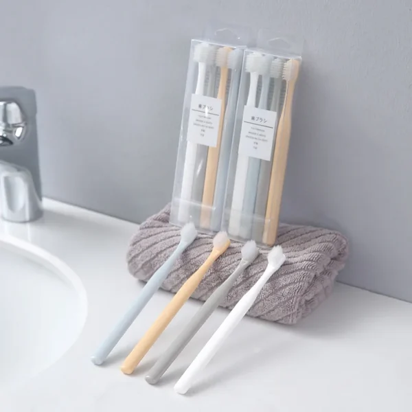 12pc Elegant Japanese-Inspired Toothbrush Set: Soft Bristles, CompactHead for Adults -Gentle, Effective, & Disposable - Image 3