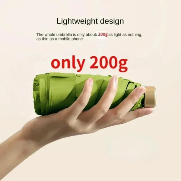 1Pc 55% Off Mini Sun Umbrella Pocket Rain Umbrella Vinyl Folding UV Ultraviolet Protection Sun Shade Pocket Parasol Capsule - Image 4