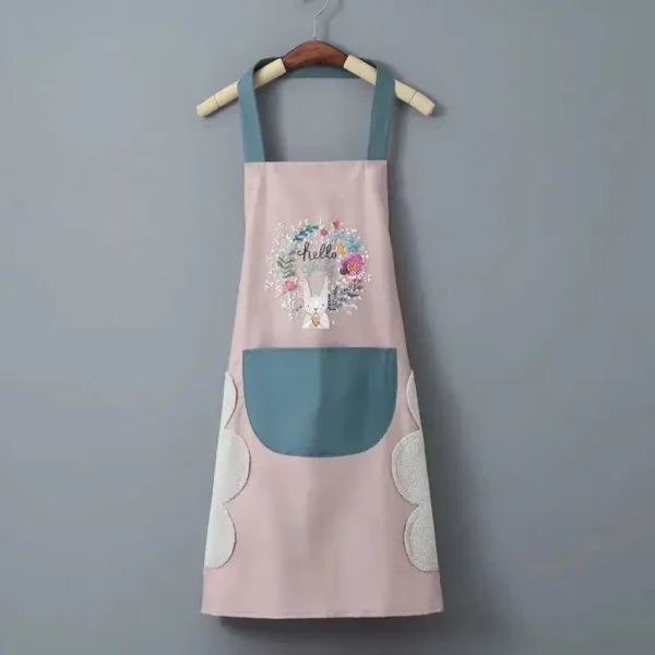 Hand-wiping Kitchen Household Cooking Apron Oil-proof Waterproof Men Women Adult Waist Fashion Coffee Overalls Wipe Hand Apron - Image 2