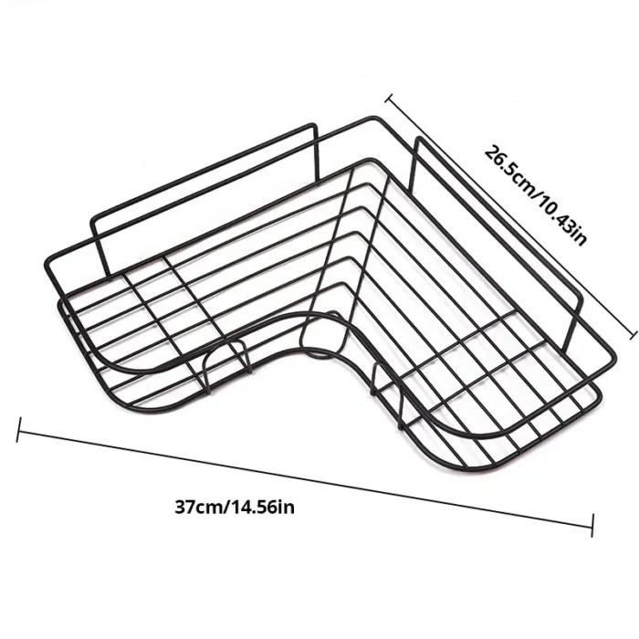 kf-Sdda81481b9dd45ec8118db0ff5294f979 Iron Triangle Rack For Kitchen Bathroom Storage Rack Thickened Love Corner Rack Storage Rack Durable - Image 6
