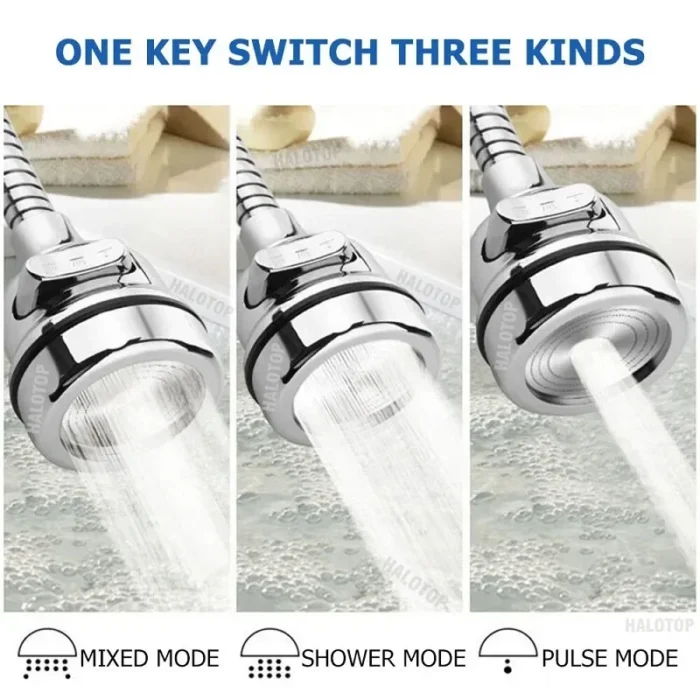 kf-Sddeb70eebdc0448aa5ec149c2bc62331f 2/3 Modes Sink Faucet 360 Degree Rotation Filter Extension Tube Shower Water Saving Tap Universal Kitchen Gadgets Accessories - Image 2