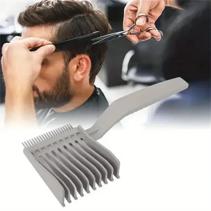 kf-Sdf08eeb7cd894bba9f1d6cef9e5fb5a23 1PC Professional Long Handle Hair Cutting Clipper Comb for Men - Quality Cuts, Oil Head, Caliper, Sideburn Pushing - Image 1