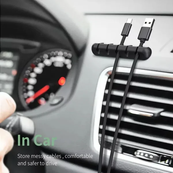 Adhesive Cable Holder Clips Cord Management Wire Organizer for Desktop USB Charging Cable Nightstand Power Cord Mouse Cable - Image 6
