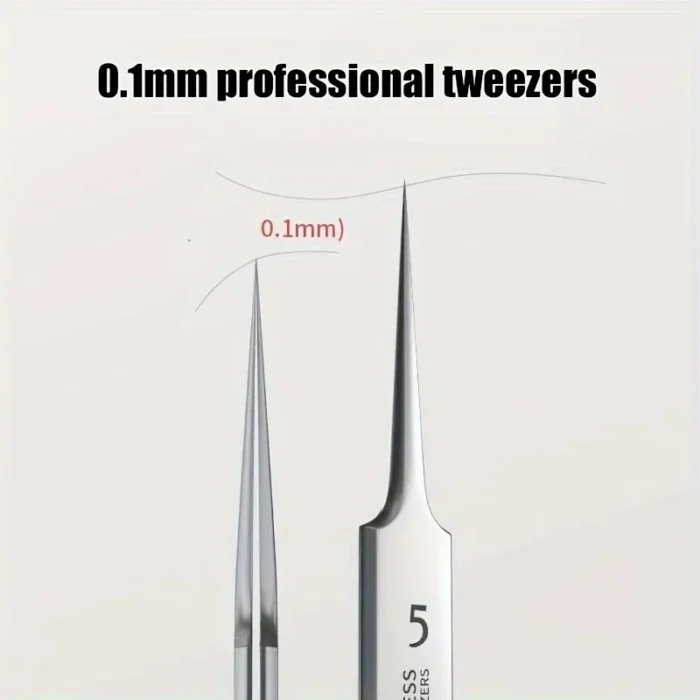 kf-Sdff6ccefcb7e42438b53af0060323174S 1 Pack Extra Fine No. 5 Cellular Acne Blackhead Tweezers - Facial Beauty Remove Acne Needle Tools for Skin Care - Image 6