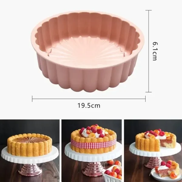 Silicone Sunflower Silhouette Cake Mold Round Diy Baking Molds Multi Purpose High Temperature Resistant Silicone Cake Mold Tools - Image 3