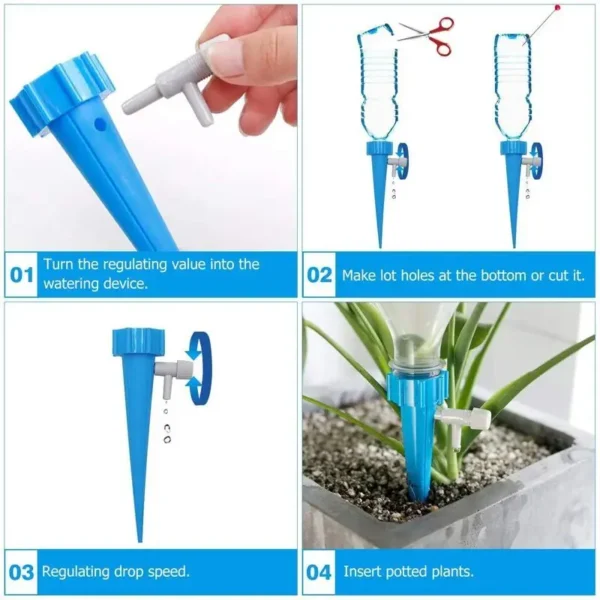 Automatic Drip Irrigation System Self Watering Spike for Flower Plants Greenhouse Garden Adjustable Auto Water Dripper Device - Image 4