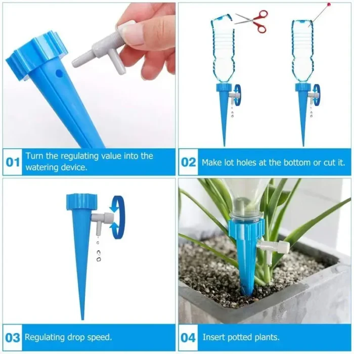 kf-Se616ff797ec34da1bc13aca2081fe901L Automatic Drip Irrigation System Self Watering Spike for Flower Plants Greenhouse Garden Adjustable Auto Water Dripper Device - Image 4