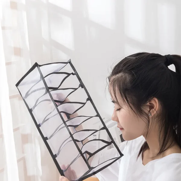 1pc Underwear Drawer Organizer Storage Box Foldable Closet Organizers Drawer Divider Storage Boxes For Underpants Socks Bra - Image 4