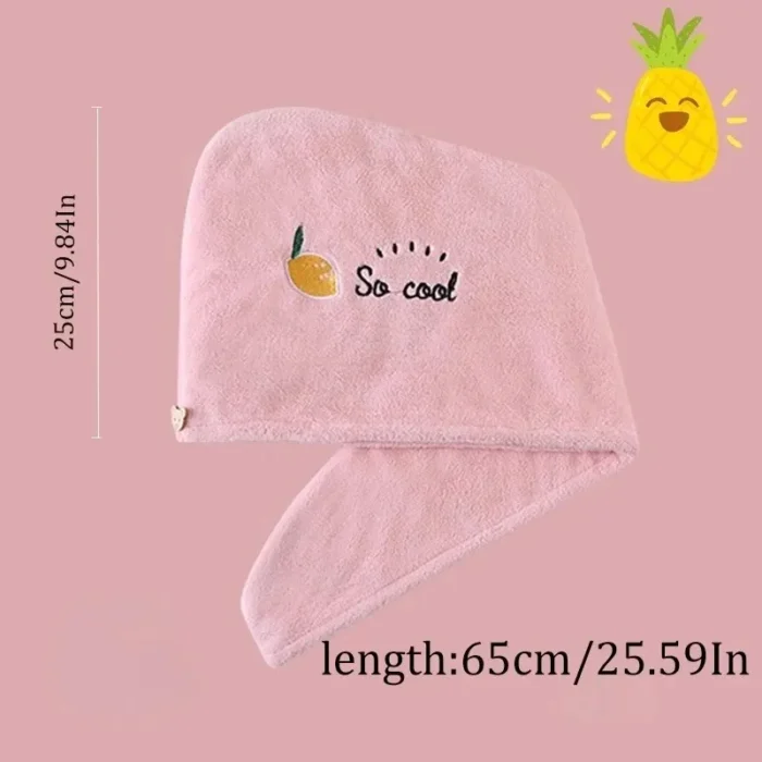 kf-Se72c089bc8d243748b73e9bfe3119d03K 1pc Quickly Dry Hair Hat Super Absorbent Soft Bathroom Women Head Towels Girls Cute Hair Towel Hair Dry Wrap Bonnets - Image 6