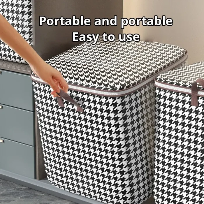 kf-Se795446e2ec64a37970668e4ac25fb6a0 1Pc Futon Storage Bag Non-Woven Fabrics Transparent Visual Window for Quilt Storage Household Items Storage Bag - Image 4