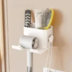 1 Pc Hair Dryer Storage Rack, Bathroom Dressing Table MultifunctionalStorage Rack, No Punching Blow Dryer Wall Mount Bracket - Image 2