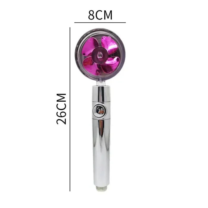 kf-Seb00efcb4dc54635847ec91c1ac405a7K New Propeller Driven Shower Head Cotton Filter Turbocharged High Pressure Handheld Shower Nozzle - Image 6