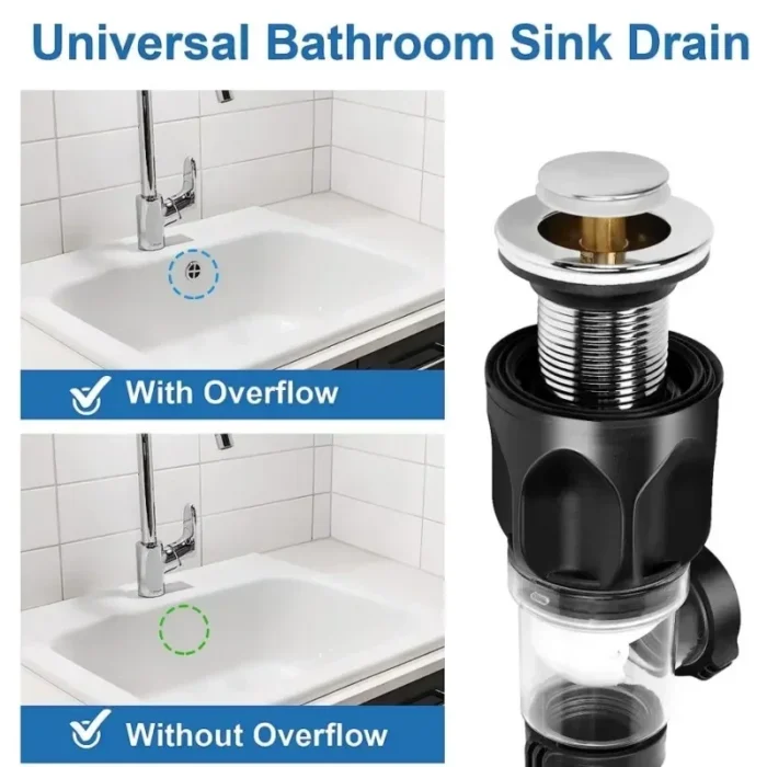 kf-Seb8ef45bf0d04910a8396f1fbc9ce9a6Y Flip-Top Kitchen Sink Drain Retractable Deodorizing Filter Flexible Downspout Bathroom Sink Anti Clogging Kitchen Accessories - Image 5