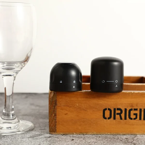 1pc Black Domestic Kitchen Sealing Red Wine Bottles Stoppers Mini Preservation Spin Leak Proof Wine Champagne Stoppers Cap - Image 3