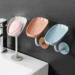 1pc Upgraded Soap Box With Drainage Double Grid Soap Rack, Wall Mounted Toilet With Cover Soap Rack, Non Perforated Soap Box - Image 2