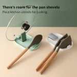 1pc Green/Pink/Bule/Pink Silicone Nordic Style Pot Lid Shovel Storage Rack Practical Multifunctional Kitchen Supply Non Slip - Image 4