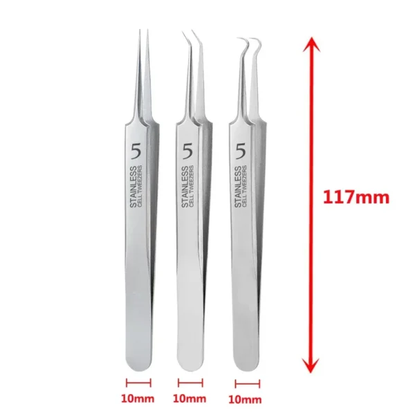 German Ultra-fine No. 5 Cell Pimples Blackhead Clip Tweezers Beauty Salon Special Scraping & Closing Artifact Acne Needle Tool - Image 6