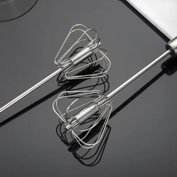 Stainless Steel Rotary Whisk Semi-Automatic Mixer Manual Whisk Household Cream Eggs Baking Gadgets - Image 2