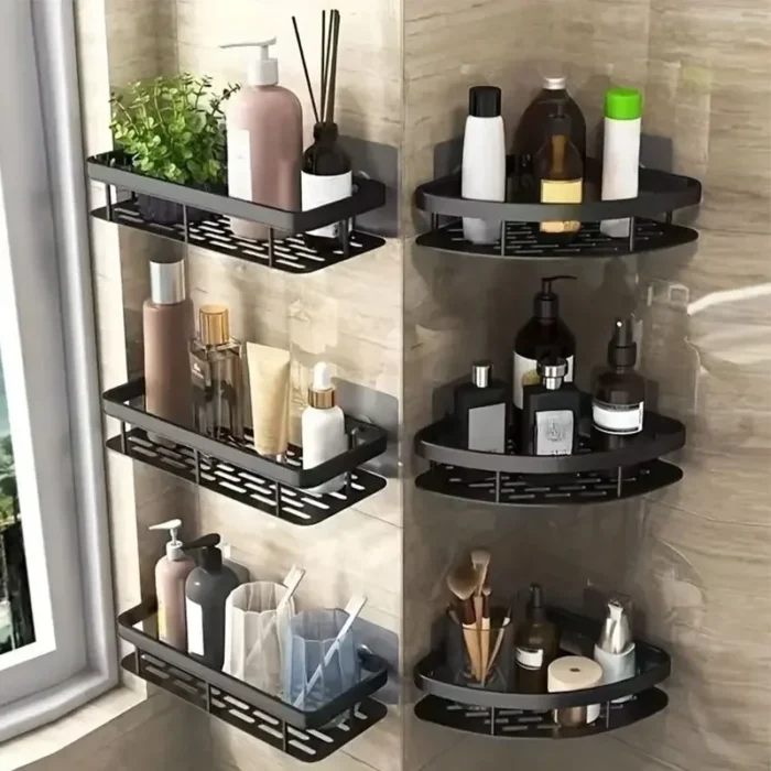 Bathroom Storage Rack, Bathroom Shelves, No-Drill Wall Mount Corner Shelf, Shower Storage Rack Holder - Image 1