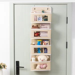 1pc Four-layer Storage Bag Door Hanging Fabric Organizer Bag For Sundries Items Underwear Socks