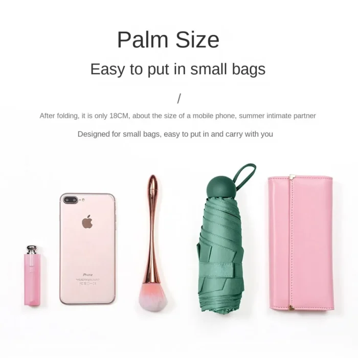 kf-Sef483c013cbd441d94a7a4c07945a6f5c Capsule Umbrella Small and Portable Solid Color Sunshade for Women and Rain Dual Use Protection - Image 2