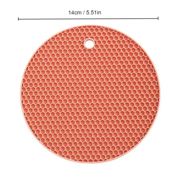 14*14cm Round High Temperature Resistant Coaster Rubber Material Anti-Slip DesignCutlery Mats Household ItemsKitchen Supplies - Image 6