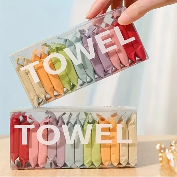 14pcs/box Disposable Washcloth Portable Travel Towel Thickened Compressed Face Cleansing Beauty Square Towel - Image 7