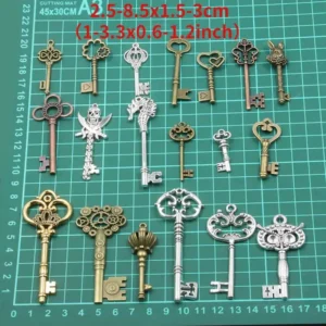 50g/pack Key Charms Bracelets Necklace Craft Metal Pendant For Jewelry Making DIY Supplies Small Business Supplies