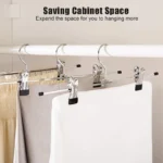 10pcs Pants Racks Wind Proof Multi-purpose Skirt Racks For Clothes Drying Trousers Wardrobe Clip Anti-slip Clothes Hanger - Image 3