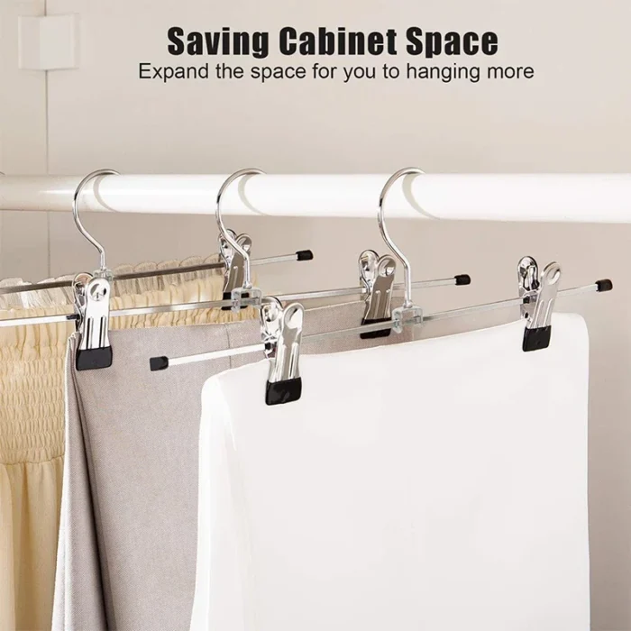 kf-Sf02dfa5ea62b4478b86206c79a1d3258p 10pcs Pants Racks Wind Proof Multi-purpose Skirt Racks For Clothes Drying Trousers Wardrobe Clip Anti-slip Clothes Hanger - Image 3
